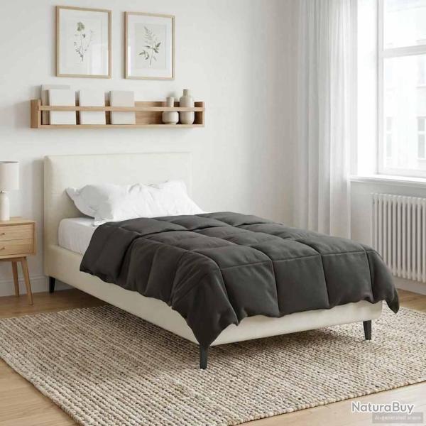 Duvet complet toute l'ann�e Anthracite 140 x 220 cm Microfibre