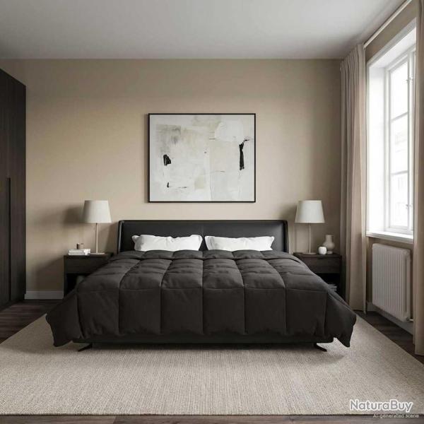 Duvet complet toute l'ann�e 260 x 220 cm 4 saisons Anthracite
