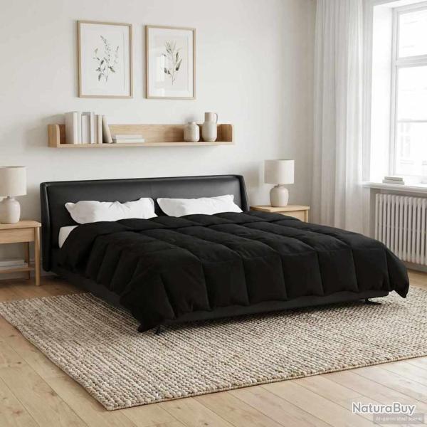 Duvet complet toute l'ann�e Noir 200 x 240 cm Microfibre