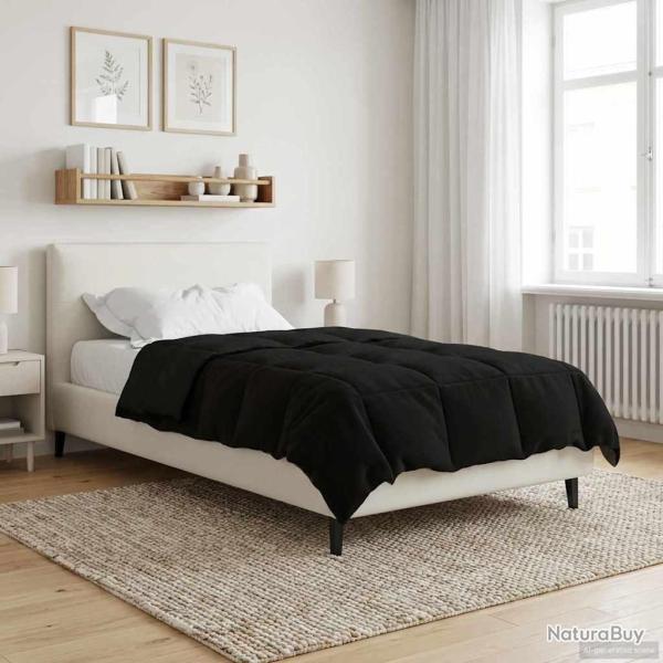 Duvet complet toute l'ann�e Noir 140 x 220 cm Microfibre
