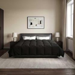 Duvet complet toute l'ann&eacute;e Noir 220 x 260 cm Microfibre