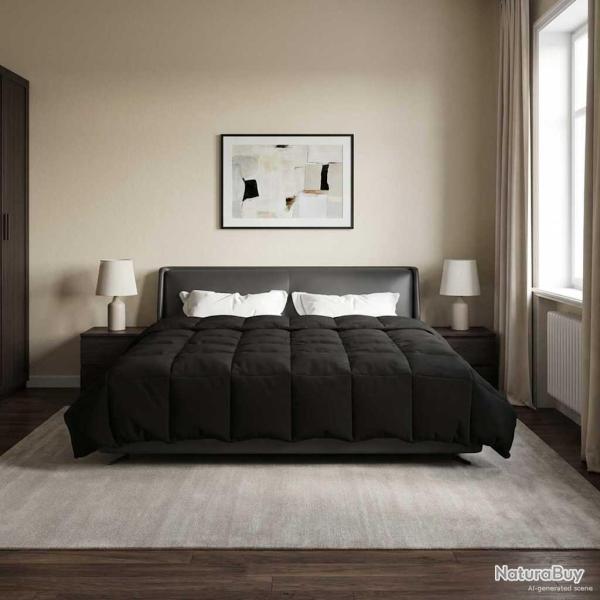 Duvet complet toute l'ann�e 260 x 220 cm 4 saisons Noir