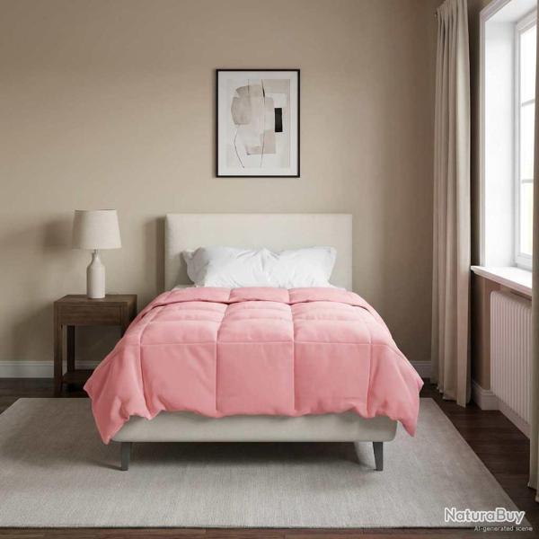 Duvet complet toute l'ann�e Rose 140 x 200 cm Microfibre