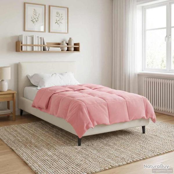 Duvet complet toute l'ann�e Rose 155 x 200 cm Microfibre