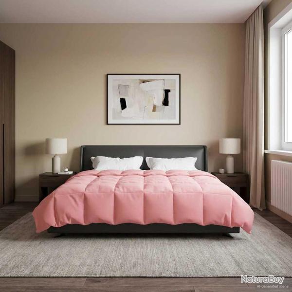 Duvet complet toute l'ann�e Rose 200 x 200 cm Microfibre