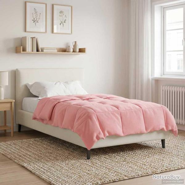 Duvet complet toute l'ann�e Rose 135 x 220 cm Microfibre