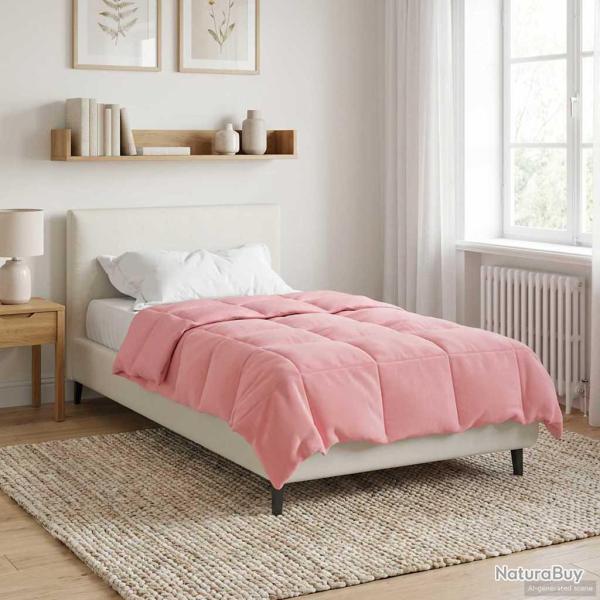 Duvet complet toute l'ann�e Rose 155 x 220 cm Microfibre