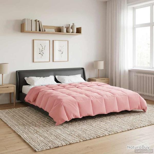 Duvet complet toute l'ann�e Rose 200 x 220 cm Microfibre