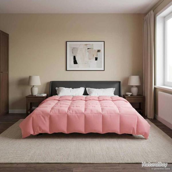 Duvet complet toute l'ann�e Rose 220 x 240 cm Microfibre