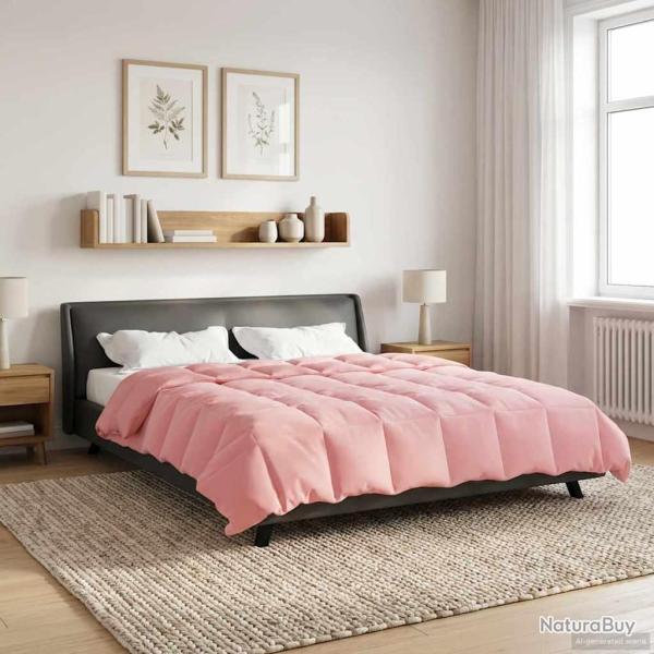 Duvet complet toute l'ann�e Rose 220 x 260 cm Microfibre