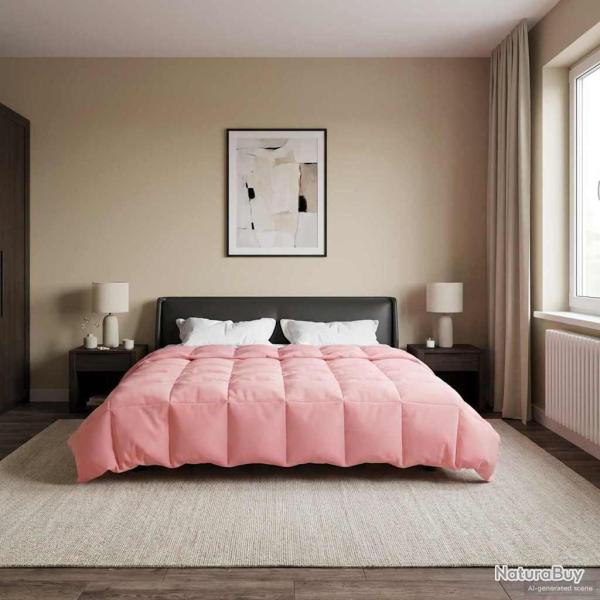 Duvet complet toute l'ann�e Rose 240 x 260 cm Microfibre