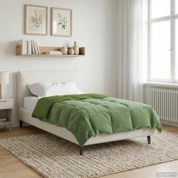 Duvet complet toute l'ann&eacute;e Vert 155 x 200 cm Microfibre
