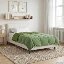 Duvet complet toute l'ann&eacute;e Vert 140 x 220 cm Microfibre