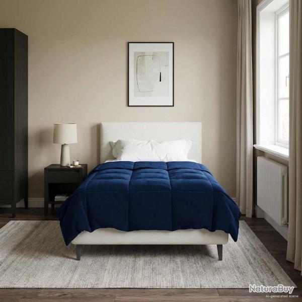 Duvet complet toute l'ann�e Bleu fonc� 135 x 200 cm Microfibre