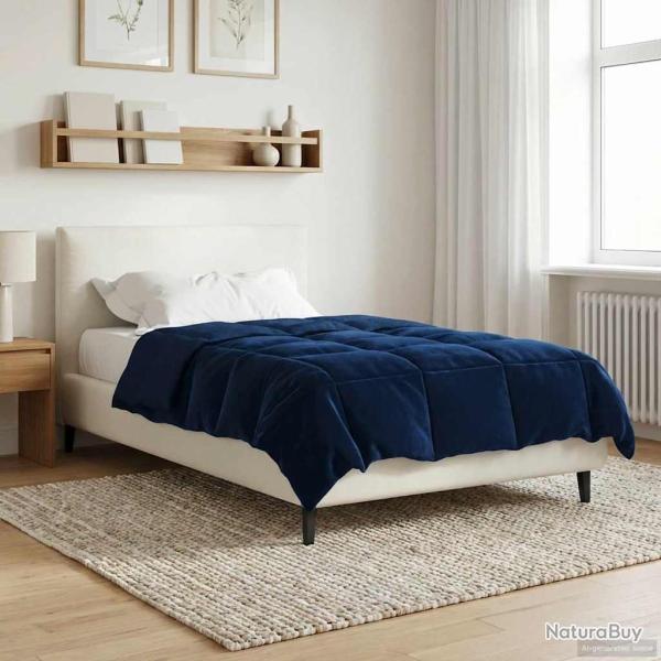 Duvet complet toute l'ann�e Bleu fonc� 140 x 200 cm Microfibre