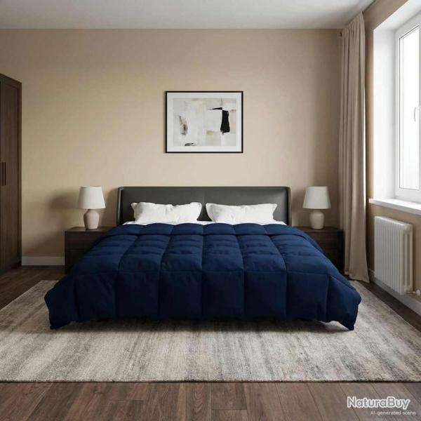 Duvet complet toute l'ann�e Bleu fonc� 200 x 240 cm Microfibre