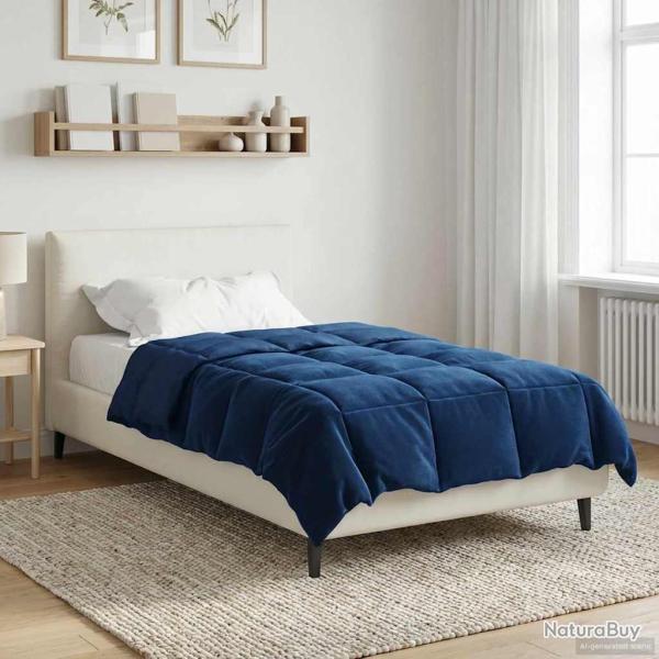 Duvet complet toute l'ann�e Bleu fonc� 135 x 220 cm Microfibre