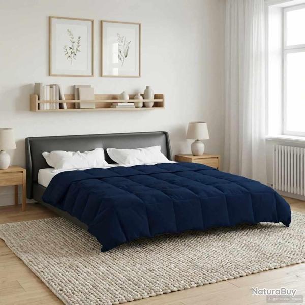 Duvet complet toute l'ann�e Bleu fonc� 220 x 240 cm Microfibre