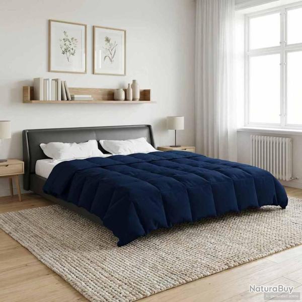 Duvet complet toute l'ann�e Bleu fonc� 220 x 260 cm Microfibre