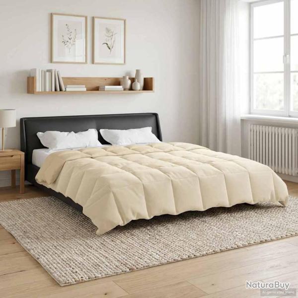 Duvet complet toute l'ann�e Cr�me 200 x 200 cm Microfibre