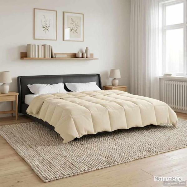 Duvet complet toute l'ann�e Cr�me 200 x 240 cm Microfibre