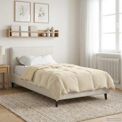 Duvet complet toute l'ann&eacute;e Cr&egrave;me 135 x 220 cm Microfibre