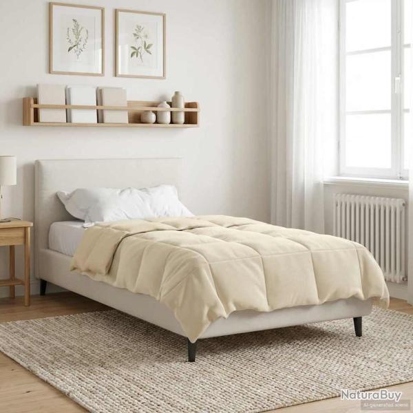 Duvet complet toute l'ann�e Cr�me 135 x 220 cm Microfibre
