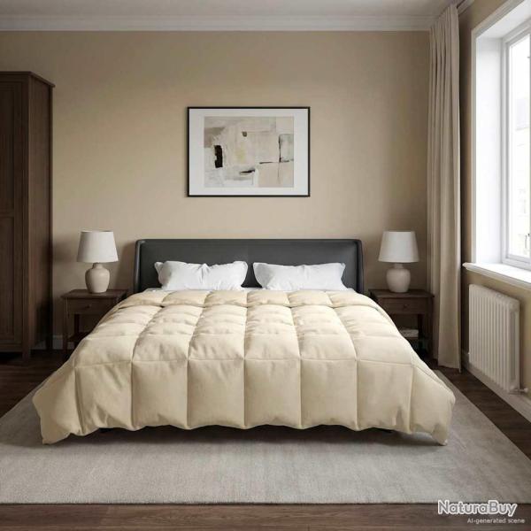 Duvet complet toute l'ann�e Cr�me 200 x 220 cm Microfibre