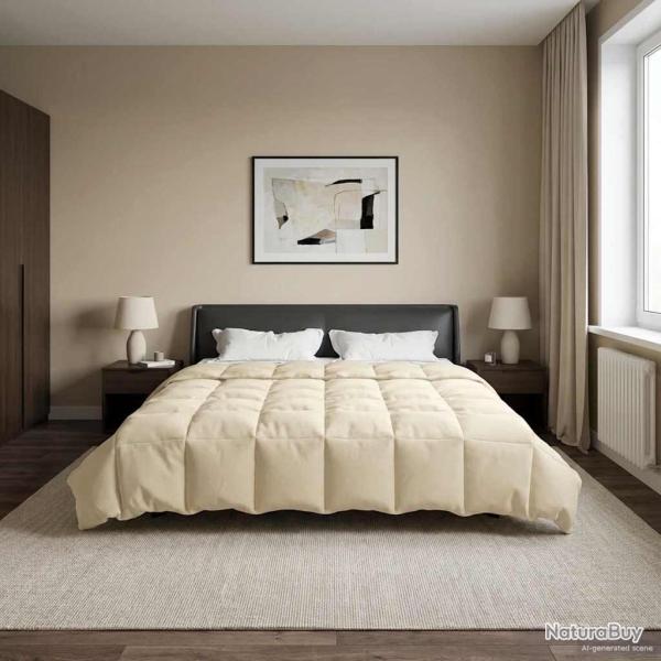 Duvet complet toute l'ann�e Cr�me 220 x 240 cm Microfibre