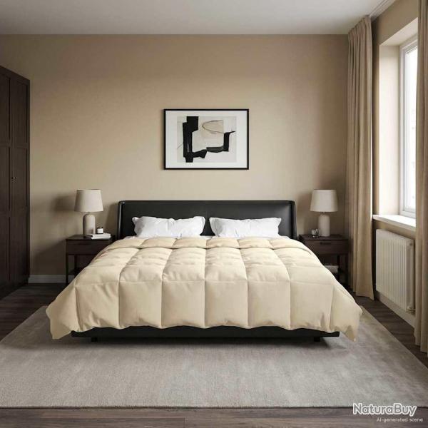 Duvet complet toute l'ann�e Cr�me 220 x 260 cm Microfibre