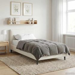 Duvet d'hiver Matelass&eacute; Gris clair 135 x 200 cm Microfibre