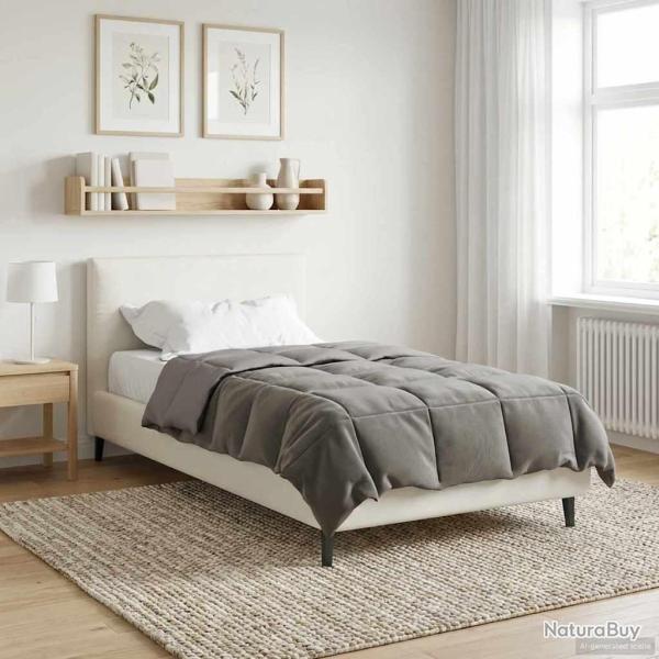 Duvet d'hiver Matelass� Gris clair 135 x 200 cm Microfibre