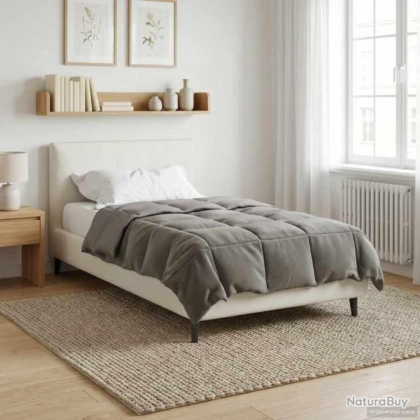 Duvet d'hiver Matelass� Gris clair 155 x 220 cm Microfibre