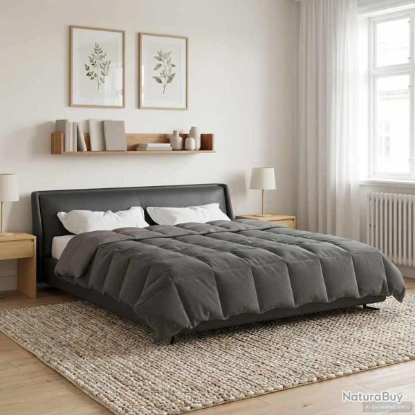 Duvet d'hiver Matelass� Gris clair 220 x 240 cm Microfibre