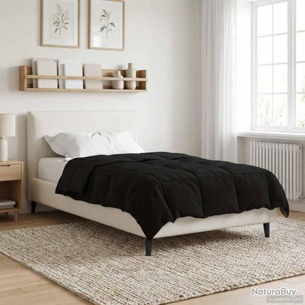 Duvet d'hiver Matelass� Noir 140 x 220 cm Microfibre