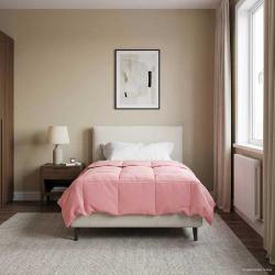 Duvet d'hiver Matelass&eacute; Rose 135 x 220 cm Microfibre