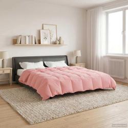 Duvet d'hiver Matelass&eacute; Rose 220 x 240 cm Microfibre