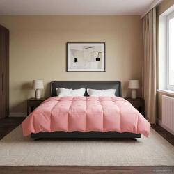 Duvet d'hiver Matelass&eacute; Rose 220 x 260 cm Microfibre