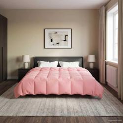Duvet d'hiver Matelass&eacute; Rose 240 x 260 cm Microfibre