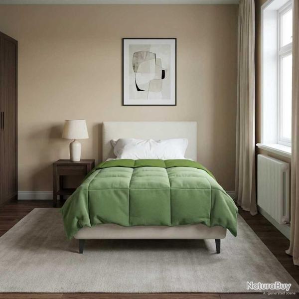 Duvet d'hiver Matelass� Vert 135 x 200 cm Microfibre