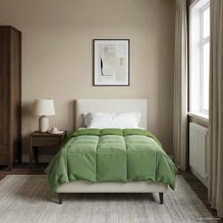Duvet d'hiver Matelass&eacute; Vert 140 x 200 cm Microfibre