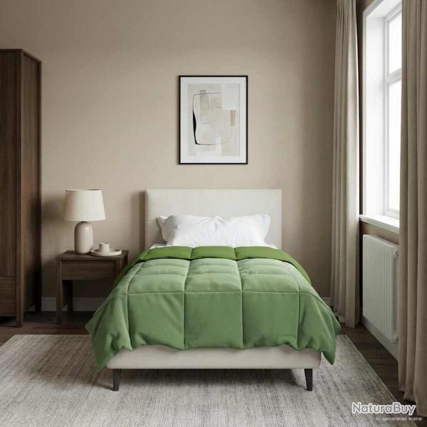 Duvet d'hiver Matelass� Vert 140 x 200 cm Microfibre