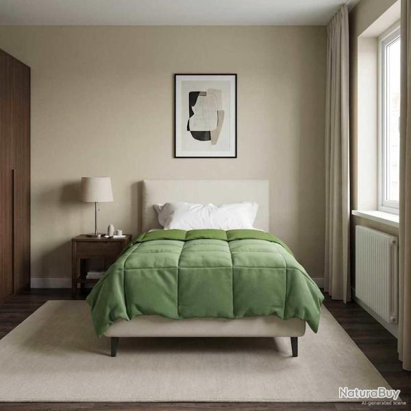 Duvet d'hiver Matelass� Vert 155 x 200 cm Microfibre