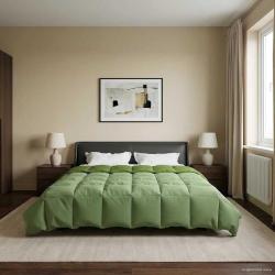 Duvet d'hiver Matelass&eacute; Vert 200 x 240 cm Microfibre
