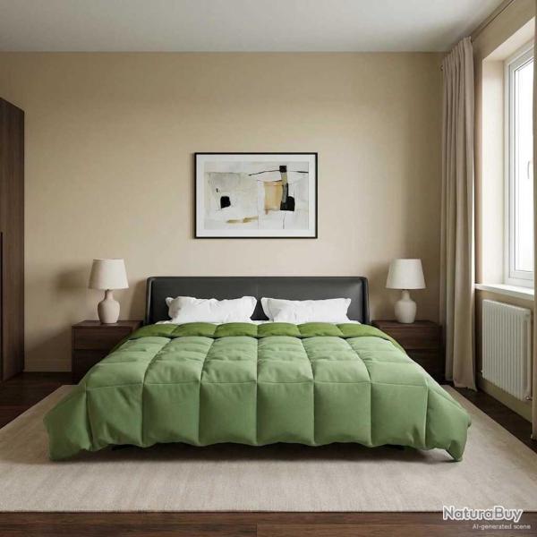 Duvet d'hiver Matelass� Vert 200 x 240 cm Microfibre