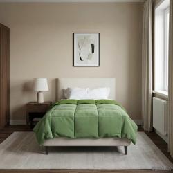 Duvet d'hiver Matelass&eacute; Vert 140 x 220 cm Microfibre