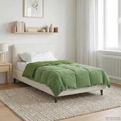 Duvet d'hiver Matelass&eacute; Vert 155 x 220 cm Microfibre