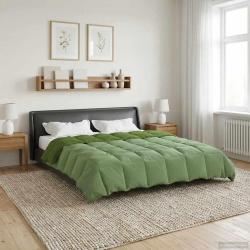 Duvet d'hiver Matelass&eacute; Vert 220 x 240 cm Microfibre