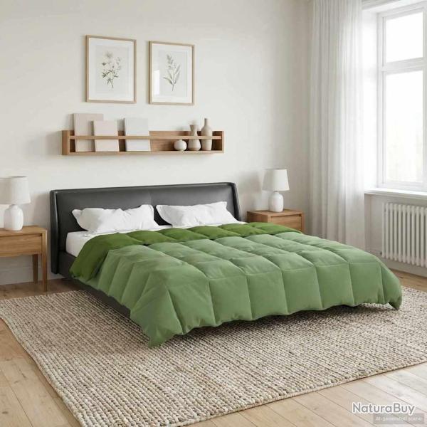 Duvet d'hiver Matelass� Vert 220 x 240 cm Microfibre