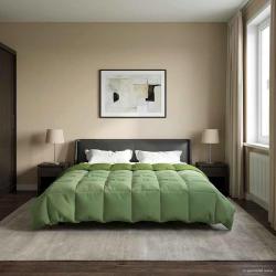 Duvet d'hiver Matelass&eacute; Vert 240 x 260 cm Microfibre